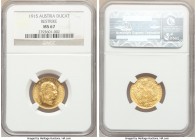 Franz Joseph I gold Restrike Ducat 1915 MS67 NGC, KM2267. Gem with prooflike surfaces. AGW 0.1107 oz. 

HID09801242017

© 2020 Heritage Auctions |...