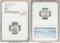 Victoria "Small 99" 10 Cents 1899 MS63 NGC, London mint, KM3.

HID09801242017

© 2020 Heritage Auctions | All Rights Reserved