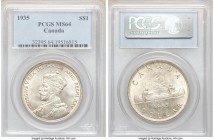 George V Dollar 1935 MS64 PCGS, Royal Canadian mint, KM30. Silver Jubilee issue. 

HID09801242017

© 2020 Heritage Auctions | All Rights Reserved