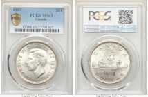 George VI Dollar 1937 MS63 PCGS, Royal Canadian mint, KM37. 

HID09801242017

© 2020 Heritage Auctions | All Rights Reserved