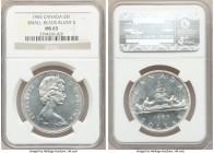 Elizabeth II "Small Beads - Blunt 5" Dollar 1965 MS65 NGC, Royal Canadian mint, KM64.1. Type 2 variety with small beads and blunt 5. 

HID0980124201...