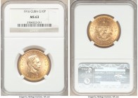 Republic gold 10 Pesos 1916 MS63 NGC, Philadelphia mint, KM20. Honey-gold with cartwheel luster. 

HID09801242017

© 2020 Heritage Auctions | All ...