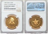 Republic gold Proof "Tania La Guerrillera" 100 Pesos 1989 PR68 Ultra Cameo NGC, KM333. Mintage: 150. Struck to commemorate Tania La Guerrillera. 

H...