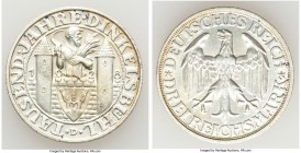 Weimar Republic "Dinkelsbuhl" 3 Mark 1928-D AU, Munich mint, KM59. Commemorates 1000th Anniversary of the founding of Dinkelsbuhl. 

HID09801242017...