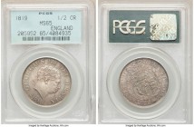 George III 1/2 Crown 1819 MS65 PCGS, KM672, S-3789. Rose-gray toned with teal & gold accents. 

HID09801242017

© 2020 Heritage Auctions | All Rig...