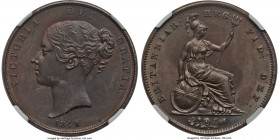 Victoria Penny 1848/7 MS63 Brown NGC, KM739. Youthful portrait of the queen. Clearly visible overdate. 

HID09801242017

© 2020 Heritage Auctions ...