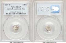 Central American Republic 1/4 Real 1837-G MS67 PCGS, Nueva Guatemala mint, KM1.

HID09801242017

© 2020 Heritage Auctions | All Rights Reserved