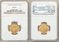 Franz Joseph I gold 8 Forint 1889-KB AU55 NGC, Kremnitz mint, KM467. Also valued at 20 Francs. AGW 0.1867 oz. 

HID09801242017

© 2020 Heritage Au...