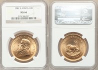 Republic gold Krugerrand 1982 MS66 NGC, KM73. 

HID09801242017

© 2020 Heritage Auctions | All Rights Reserved