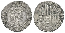 AQUILA (L’)
Alfonso I d’Aragona, 1442-1458. 
Reale o Grossone.
Ag gr. 3,03
Dr. ALFONSVS DEI GRATIA REX. Busto coronato frontale.
Rv. CICILIE CITR...