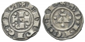 BOLOGNA
Repubblica, monetazione a nome di Enrico VI Imperatore, 1191-1336.
Bolognino grosso.
Ag gr. 1,36
Dr. ENRICIIS. Le lettere I P R T disposte...