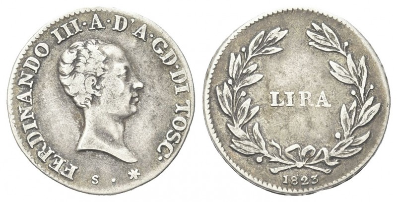 FIRENZE
Ferdinando III di Lorena (granduca), 1791-1824.
Lira 1823.
Ag gr. 3,8...