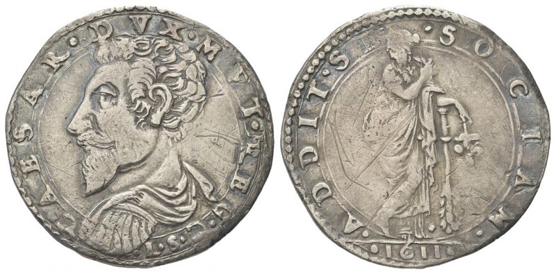 MODENA
Cesare d’Este, Duca di Modena e Reggio 1597-1628.
Lira 1611.
Ag gr. 6,...