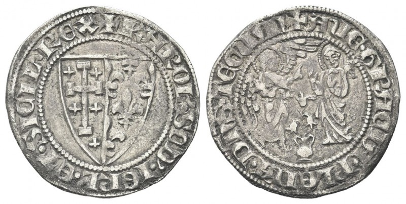 NAPOLI
Carlo II d’Angiò, 1285-1309.
Saluto d’argento.
Ag gr. 3,29
Dr. KAROL ...
