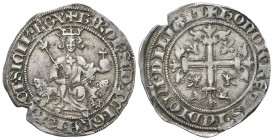 NAPOLI
Carlo II d’Angiò, 1285-1309.
Gigliato. 
Ag gr. 4
Dr. KAROL SCD DEI GRA IERL ET SICIL REX Il re coronato seduto di fronte, fra due protomi d...