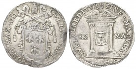 ROMA
Urbano VIII (Maffeo Vincenzo Barberini), 1623-1644.
Testone del Giubileo 1625 a. II.
Ag gr. 9,56
Dr. VRBANVS VIII - PON MAX A II. Stemma sorm...