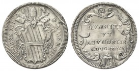 ROMA
Clemente XII (Lorenzo Corsini), 1730-1740. 
Testone 1734 a. IV.
Ag gr. 8,36
Dr. CLEMENS XII - P M ANN IIII. Stemma sormontato da triregno e c...
