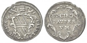 ROMA
Clemente XII (Lorenzo Corsini), 1730-1740. 
Grosso a. V.
Ag gr. 1,38
Dr. CLEMENS - XII P M A V. Stemma sormontato da triregno e chiavi decuss...