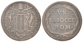ROMA
Benedetto XIV (Prospero Lorenzo Lambertini), 1740-1758.
Baiocco.
Æ gr. 10,49
Dr. BENED XIV - PONT MAX. Stemma sormontato da triregno e chiavi...