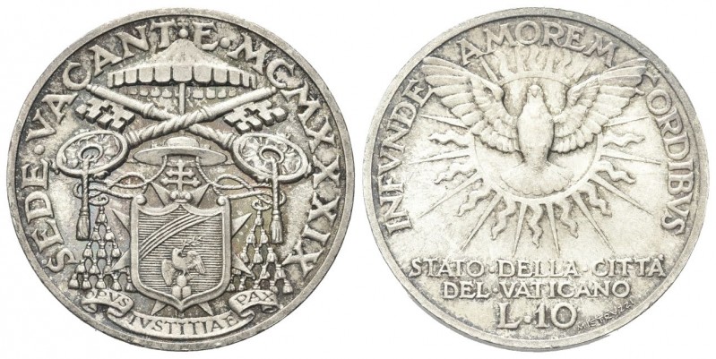 ROMA
Sede Vacante (Card. Cam. Eugenio Pacelli), 1939.
10 Lire 1939.
Ag
Dr. S...