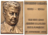 MILANO
Edgardo Lorioli (direttore dell’omonimo stabilimento di medaglie), 1905-1946.
Medaglia rettangolare 1976 opus E. Boninsegna.
Æ gr. 78,14 mm ...