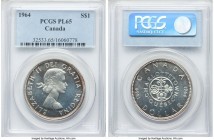 Elizabeth II Prooflike Dollar 1964 PL65 PCGS, Royal Canadian mint, KM58. Struck for the centennial of Charlottetown, Quebec. 

HID09801242017

© 2020 ...