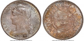 Republic Escudo 1916 MS64 NGC, KM564. A well-toned rendition of this only two-year type, presently surpassed by a single MS65 between NGC and PCGS com...