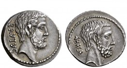 The Roman Republic 
 M. Iunius Brutus. Denarius 54, AR 3.95 g. BRVTVS Head of L. Iunius Brutus r. Rev. AHALA Head of C. Servilius Ahala r. Babelon Ju...