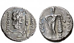Imperatorial Issues 
 Q. Caecilius Metellus Pius Scipio and Eppius Legatus. Denarius, mint moving with Scipio in Africa 47-46, AR 3.72 g. Q METELL – ...