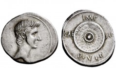 The Roman Empire 
 Octavian as Augustus, 27 BC – 14 AD 
 Denarius, uncertain mint (in Spain ?) 27 BC, AR 3.81 g. Bare head r. Rev. CAE – SAR Legend ...