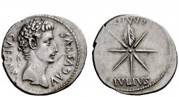 The Roman Empire 
 ”DIVVS IVLIVS” Comet Issues 
 Denarius, Spain, Caesaraugusta (?) circa 19-18 BC, AR 3.72 g. CAESAR – AVGVSTVS Oak-wreathed head r...