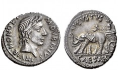 The Roman Empire 
 OB CIVIS SERVATOS – CL V – SIGNIS RECEPTIS 
 M. Durmius. Denarius circa 19 BC, AR 3.98 g. M DVRMIVS – III VIR HONORI Head of Hono...
