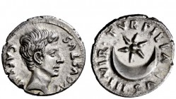 The Roman Empire 
 OB CIVIS SERVATOS – CL V – SIGNIS RECEPTIS 
 P. Petronius Turpilianvs. Denarius circa 19 BC, AR 3.66 g. CAESAR – AVGVSTVS Bare he...