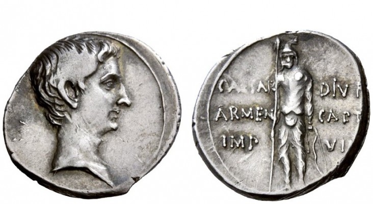The Roman Empire 
 Armenia Capta Issues 
 Denarius, Pergamum circa 19-18 BC, A...