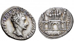 The Roman Empire 
 Armenia Capta Issues 
 Denarius, Colonia Patricia (?) circa July 18-17/16 BC, AR 3.86 g. S P Q R [IMP CAE]SARI AVG COS XI TR POT ...