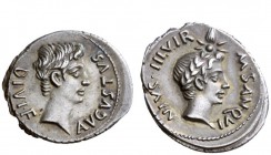 The Roman Empire 
 Armenia Capta Issues 
 M. Sanquinius. Denarius circa 17 BC, AR 3.85 g. AVGVSTVS – DIVI F Bare head of Augustus r. Rev. M SANQVI –...
