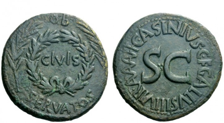 The Roman Empire 
 Armenia Capta Issues 
 C. Asinius Gallus. Sestertius 16 BC,...