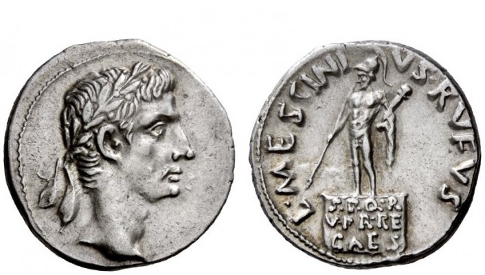 The Roman Empire 
 Armenia Capta Issues 
 L. Mescinius Rufus. Denarius 16 BC, ...
