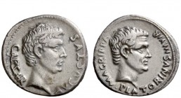 The Roman Empire 
 Dynastic Issues of Augustus 
 C. Sulpicius Plaetorinus. Denarius 13 BC, AR 3.81 g. CAESAR – AVGVSTVS Bare head of Augustus r. Rev...