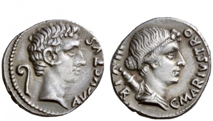The Roman Empire 
 Dynastic Issues of Augustus 
 L. Marius C.f. Tromentina. De...