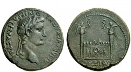 The Roman Empire 
 Dynastic Issues of Augustus 
 Sestertius, Lugdunum circa 9-14 AD, Æ 26.20 g. CAESAR AVGVSTVS DIVI F PATER PATRIAE Laureate head r...