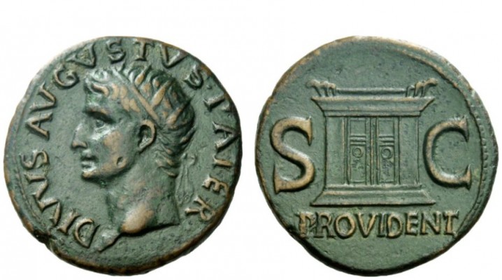 The Roman Empire 
 Dynastic Issues of Augustus 
 Divus Augustus. As circa 22/2...
