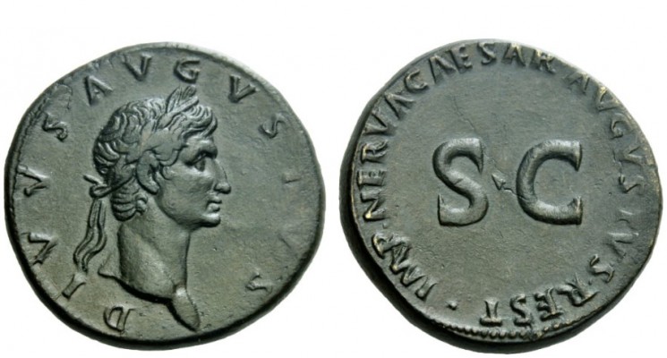The Roman Empire 
 Dynastic Issues of Augustus 
 Divus Augustus. Sestertius 98...