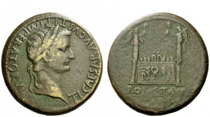 The Roman Empire 
 Tiberius caesar, 9 – 14. A complete set of the Altar of Lugd...