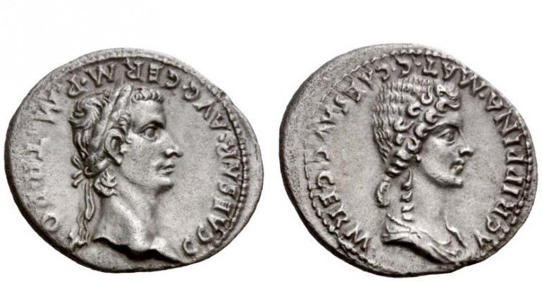 The Roman Empire 
 Gaius, 37 – 41 
 Denarius 37-38, AR 3.68 g. C CAESAR·AVG·GE...