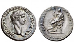The Roman Empire 
 Claudius, 41 – 54 
 Denarius 41-42, AR 3.71 g. TI CLAVD CAESAR AVG GERM P M TR P Laureate head r. Rev. CONSTANTIAE – AVGVSTI Cons...