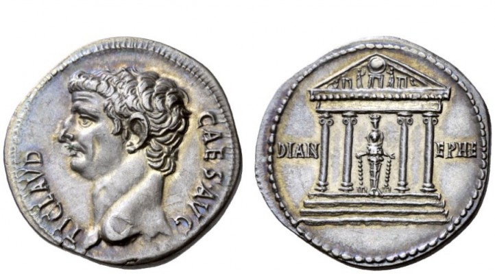 The Roman Empire 
 Claudius, 41 – 54 
 Cistophoric tetradrachm, Ephesus 41-42,...