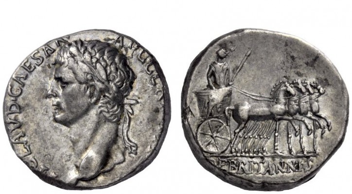 The Roman Empire 
 Claudius, 41 – 54 
 Didrachm, Caesarea Cappadociae circa 44...