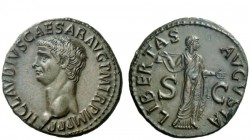 The Roman Empire 
 Claudius, 41 – 54 
 As 50-54, Æ 10.46 g. TI CLAVDIVS CAESAR AVG P M TR P IMP P P Bare head l. Rev. LIBERTAS – AVGVSTA S – C Liber...