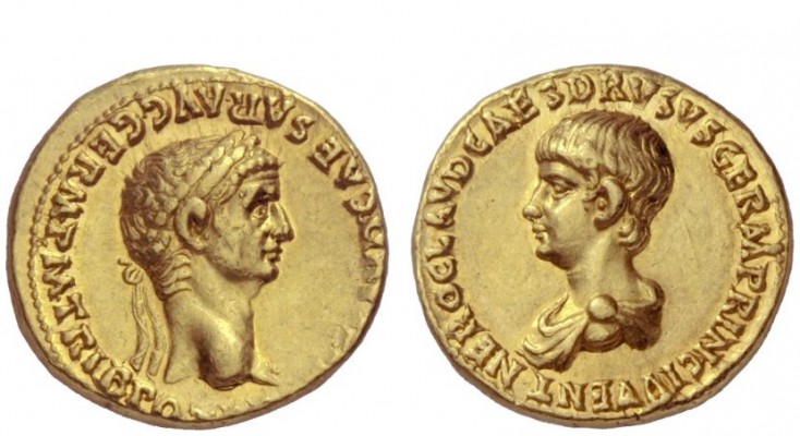 The Roman Empire 
 Claudius, 41 – 54 
 Aureus circa 50-54, AV 7.62 g. [TI CLA]...